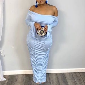 Irregular exposure Skirt set